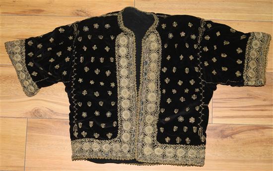 A Turkish embroidered velvet jacket